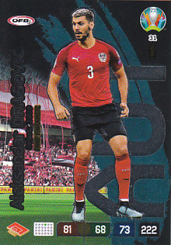 Aleksandar Dragovic Austria Panini UEFA EURO 2020 FANS - Fans' Favourite #031